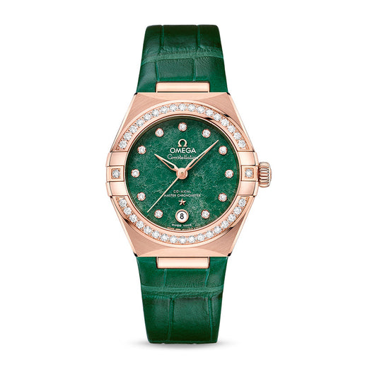 Omega Constellation Watch, 29mm Green Dial, 131.58.29.20.99.004