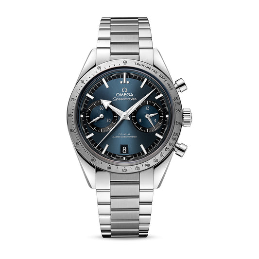 Omega Speedmaster '57 Chronograph Watch, 44mm Blue Dial, 332.10.41.51.03.001