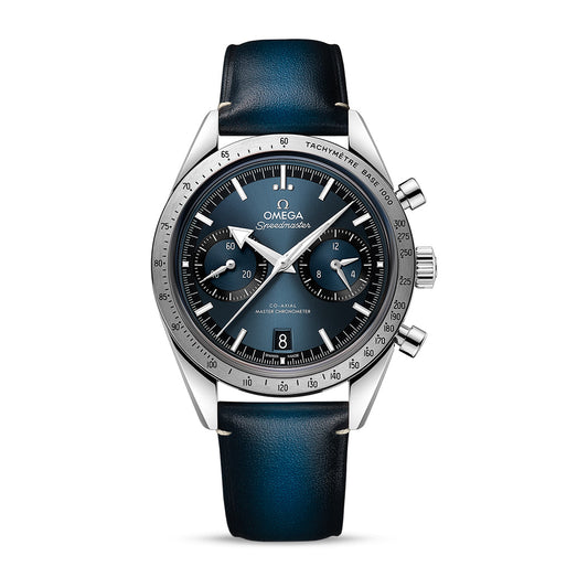 Omega Speedmaster '57 Chronograph Watch, 40mm Blue Dial, 332.12.41.51.03.001
