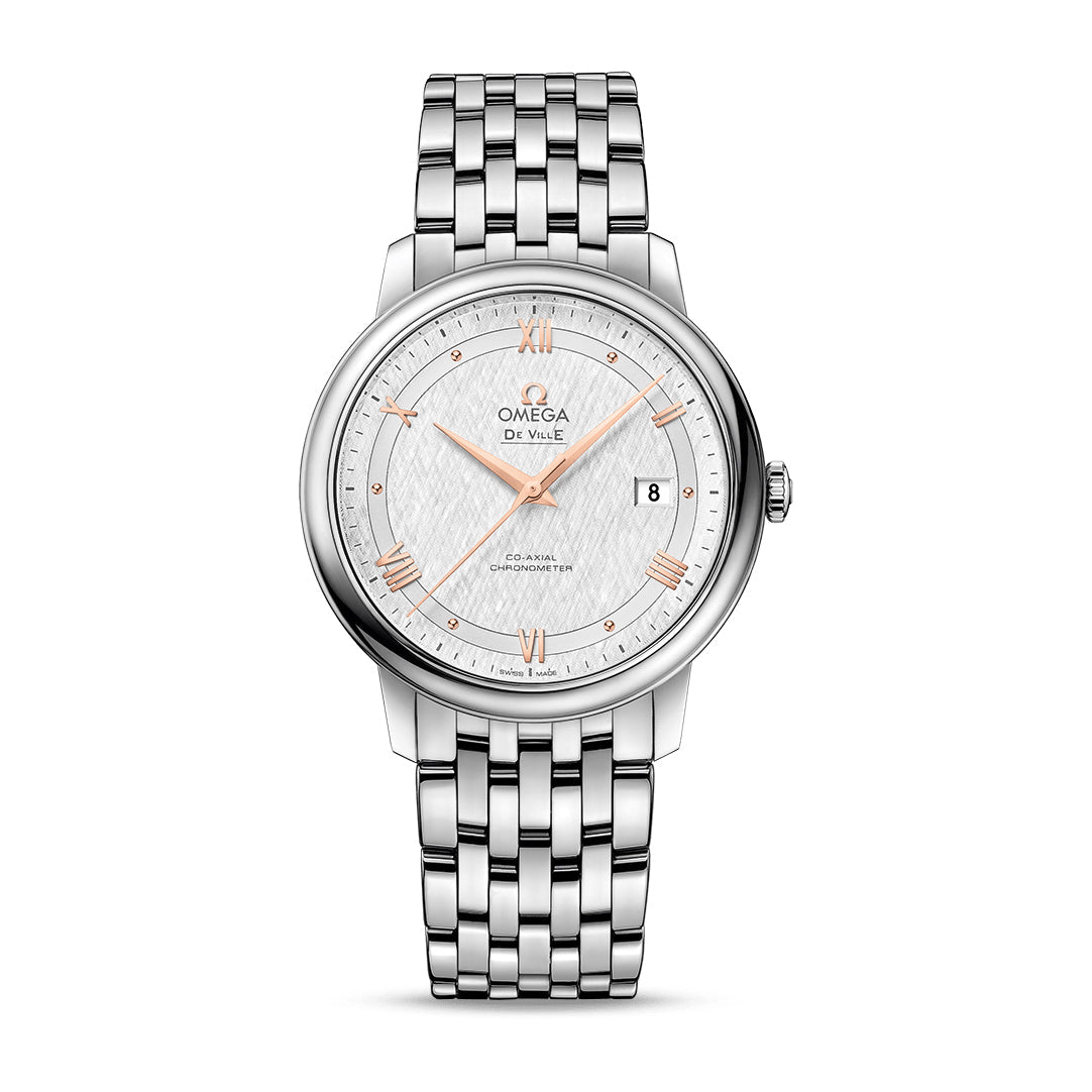 Omega De Ville Prestige Chronometer Watch, 39mm Silver Dial, 424.10.40.20.02.004