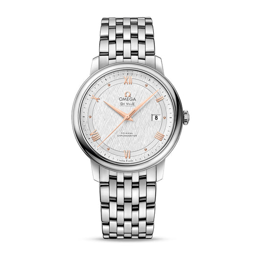 Omega De Ville Prestige Chronometer Watch, 39mm Silver Dial, 424.10.40.20.02.004