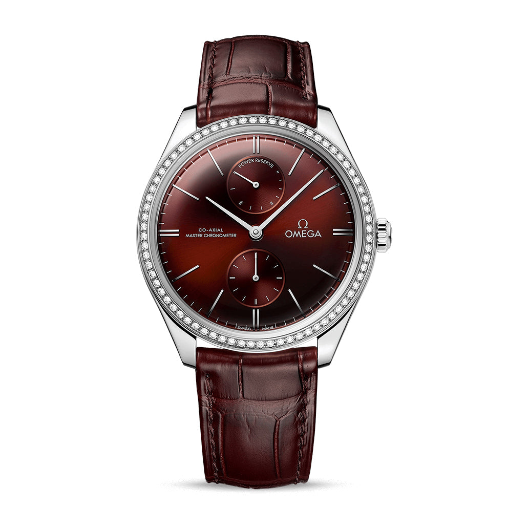 Omega De Ville Tresor Power Reserve Watch, 40mm Red Dial, 435.18.40.22.11.001