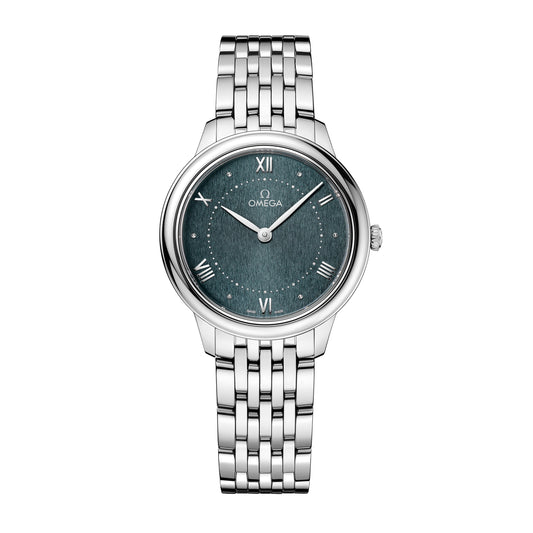 Omega De Ville Prestige Watch, 30mm Blue Dial, 434.10.30.60.10.001
