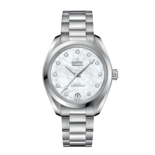 Omega Seamaster Aqua Terra Watch, 34mm Mother of Pearl Dial, 220.10.34.20.55.001