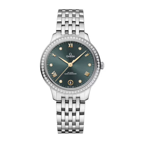 Omega De Ville Prestige Watch, 34mm Green Dial, 434.15.34.20.60.001