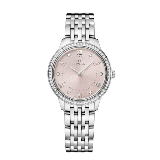 Omega De Ville Prestige Watch, 30mm Pink Dial, 434.15.30.60.52.001