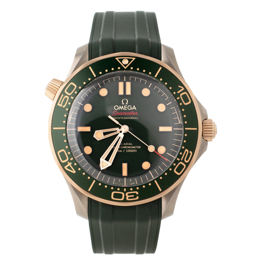 Omega Seamaster Diver 300M Titanium & Bronze Gold Green Dial 42mm 210.92.42.20.10.001 Full Set