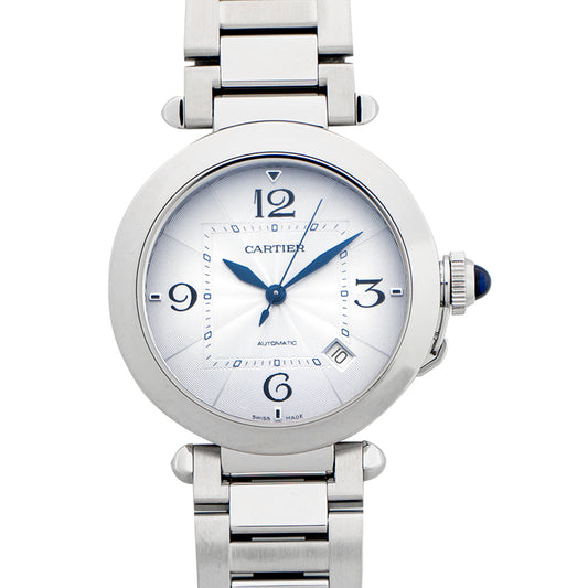 Pasha de Cartier Automatic Silver Dial Stainless Steel Men's Watch