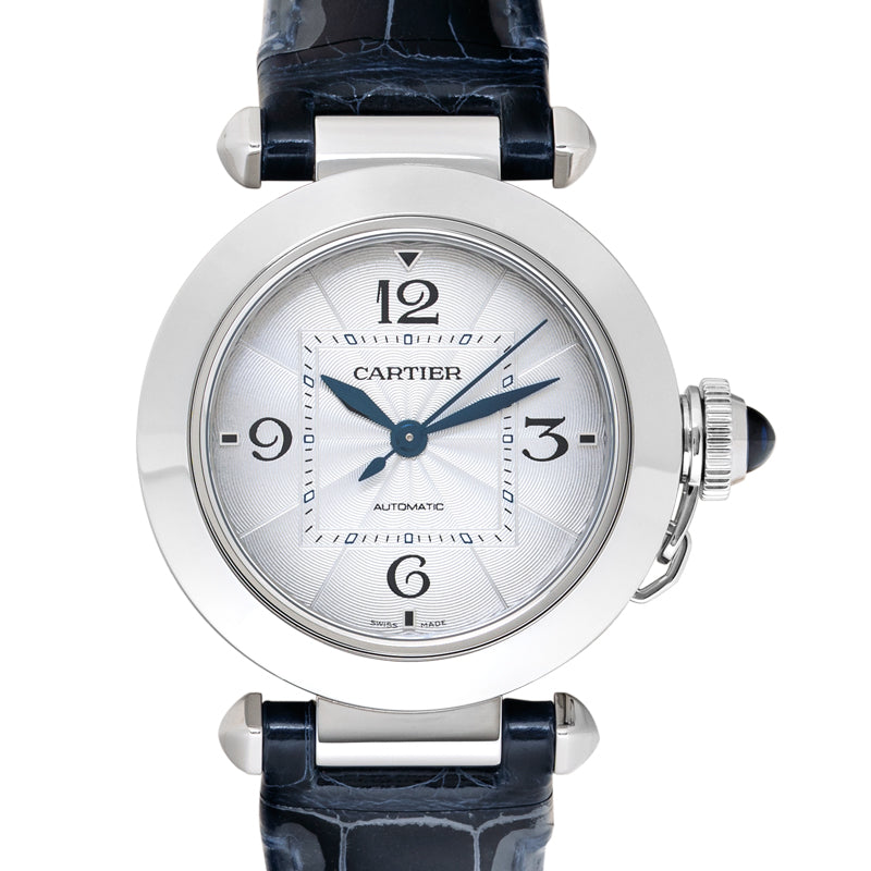Pasha de Cartier Automatic Silver Dial Steel Ladies Watch