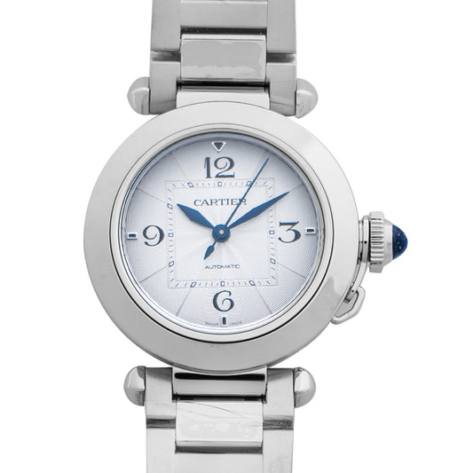 Pasha de Cartier Automatic Silver Dial Stainless Steel Ladies Watch