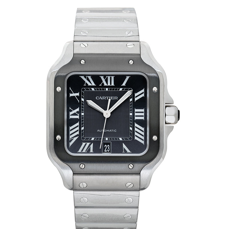 Santos de Cartier Automatic grey Dial stainless steel Men's Watch