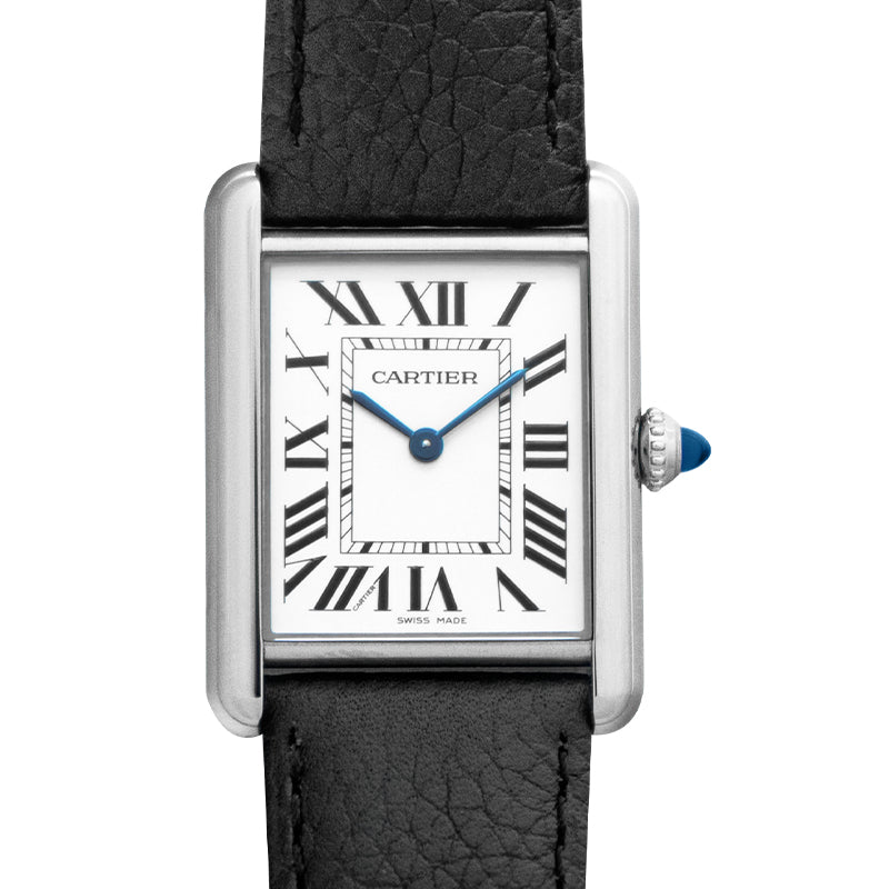 Tank Quartz Silver Dial Stainless Steel Ladies Watch