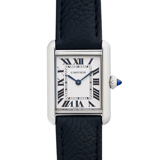 Tank Quartz White Dial Stainless Steel Ladies Watch