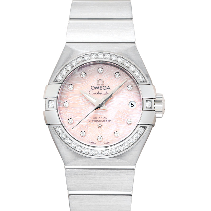 Constellation Automatic Pink Dial Stainless Steel Ladies Watch