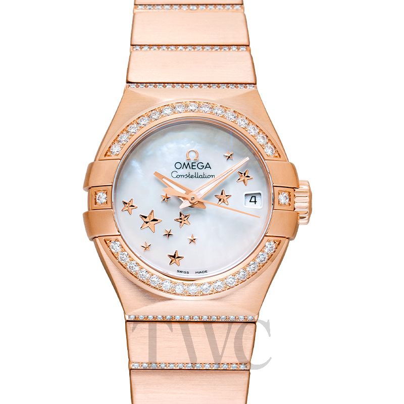 Constellation Automatic Mother of pearl Dial 18kt Rose Gold Ladies Watch