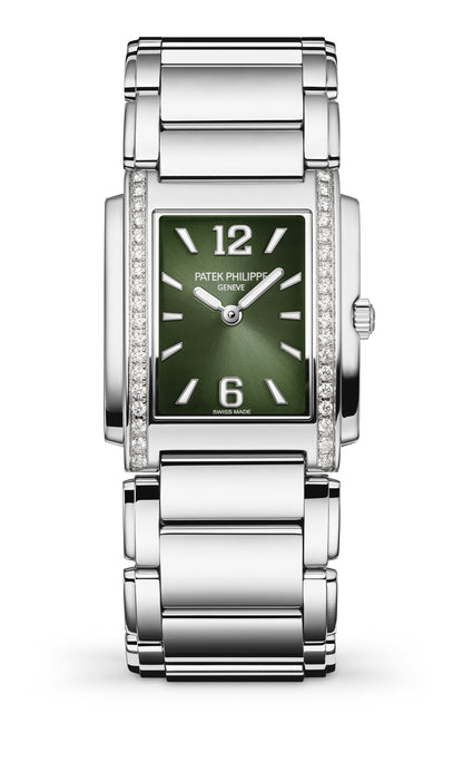 Patek Philippe Twenty~4, Olive Sunburst Dial 4910/1200A-011