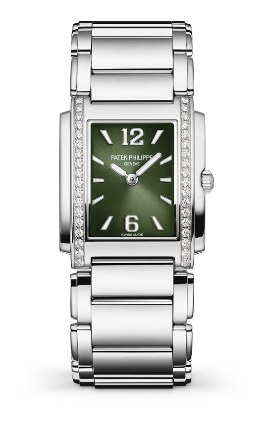 Patek Philippe Twenty~4, Olive Sunburst Dial 4910/1200A-011