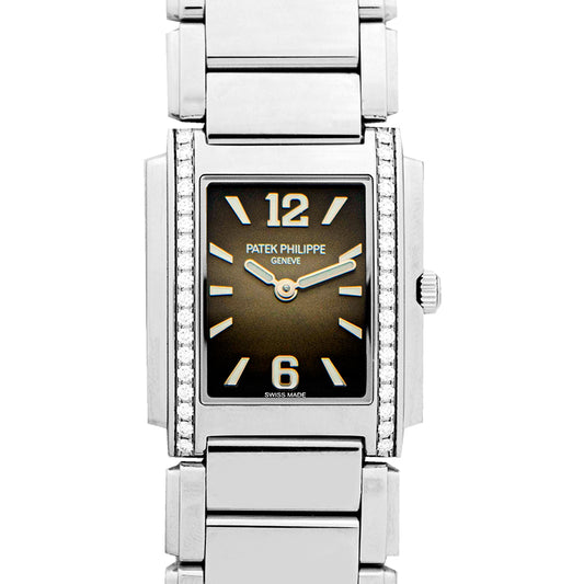 Twenty~4 Quartz Grey Dial Stainless Steel Ladies Watch