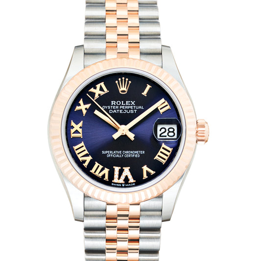 Datejust Automatic Purple Dial Stainless Steel Ladies Watch