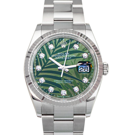 Classic watches Automatic Green Dial Stainless Steel and White Gold Unisex Watch