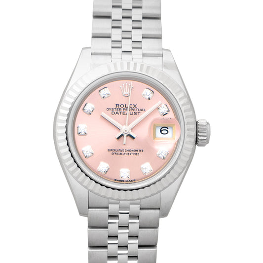 Lady Datejust Automatic Pink Dial Diamond Indexes Ladies Jubilee Watch