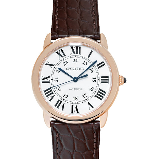 Ronde de Cartier 36mm Silver Dial Rose Gold Ladies Watch