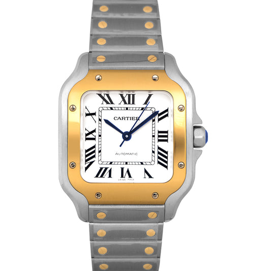 Santos de Cartier 35mm Automatic White Dial Stainless Steel Men's Watch