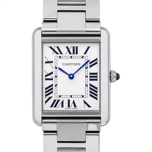 Tank Solo 35mm x 35mm Quartz Silver Dial Stainless Steel Men's Watch