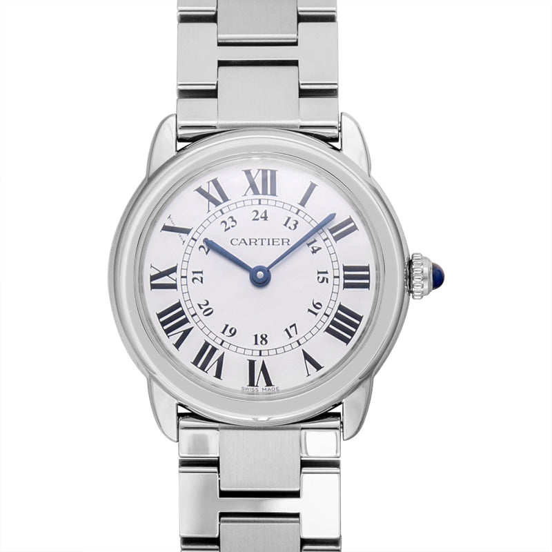 Ronde Solo de Cartier 30mm Quartz Silver Dial Stainless Steel Ladies Watch