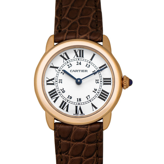Ronde Solo de Cartier 30mm Quartz Silver Dial 18kt Pink Gold and Stainless Steel Ladies Watch