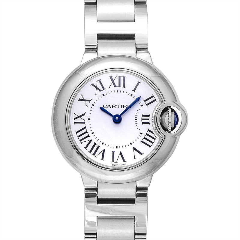 Ballon Bleu de Cartier 29mm Quartz Silver Dial Stainless Steel Ladies Watch