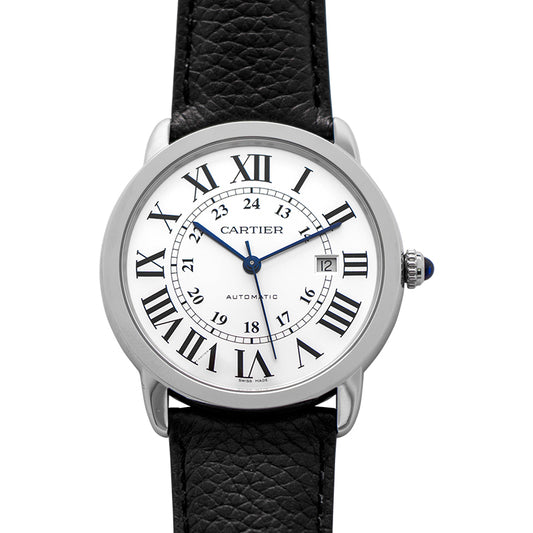Ronde de Cartier 42mm Automatic Silvered Opaline Dial Stainless Steel Men's Watch
