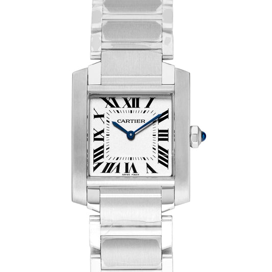 Tank Francaise 30mm Quartz Silver Dial Steel Ladies Watch