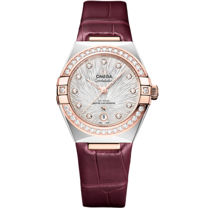Constellation 29 mm, steel ‑ Sedna™ gold on alligator