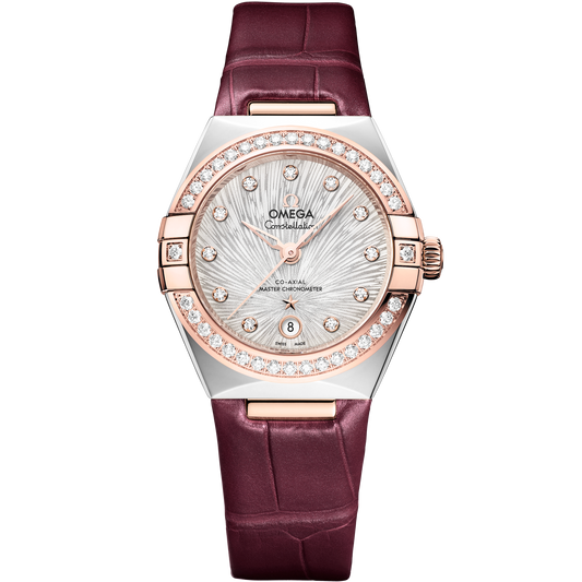 Constellation 29 mm, steel ‑ Sedna™ gold on alligator