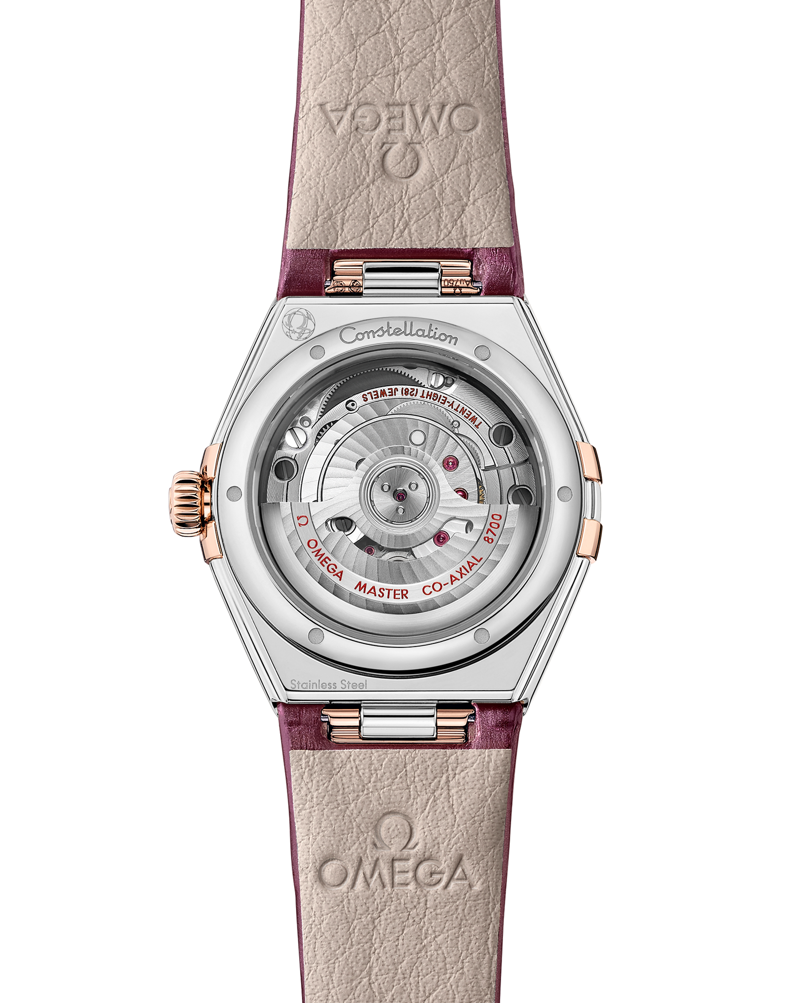 Constellation 29 mm, steel ‑ Sedna™ gold on alligator