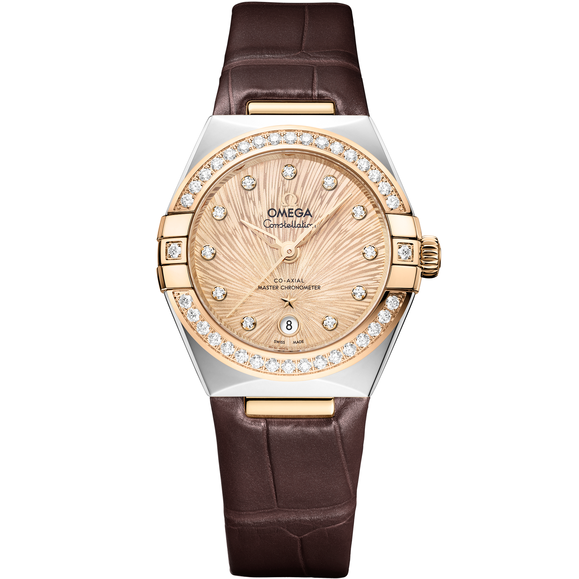 Constellation 29 mm, steel ‑ Moonshine™ gold on alligator