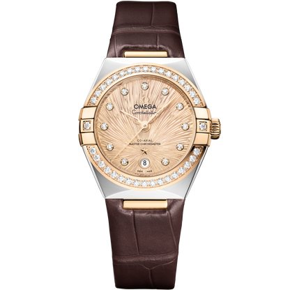 Constellation 29 mm, steel ‑ Moonshine™ gold on alligator
