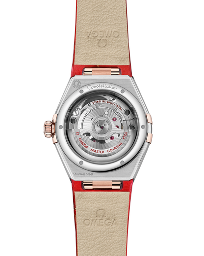 Constellation 29 mm, steel ‑ Sedna™ gold on leather strap