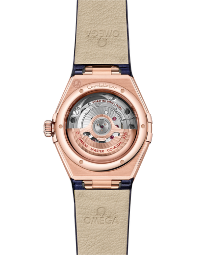 Constellation 29 mm, Sedna™ gold on leather strap