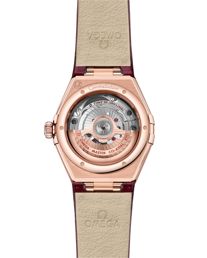 Constellation 29 mm, Sedna™ gold on leather strap