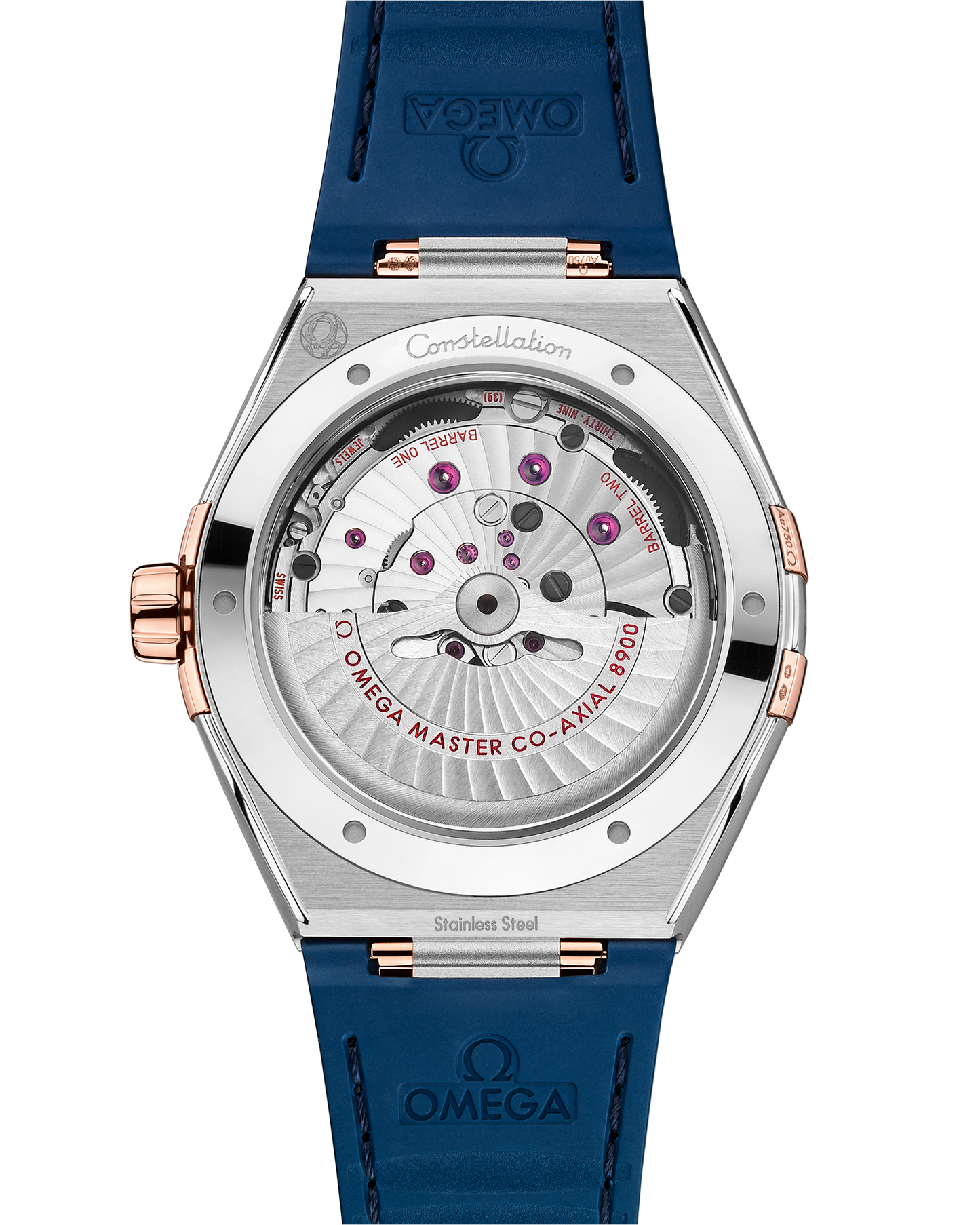Constellation 41 mm, steel ‑ Sedna™ gold on leather strap