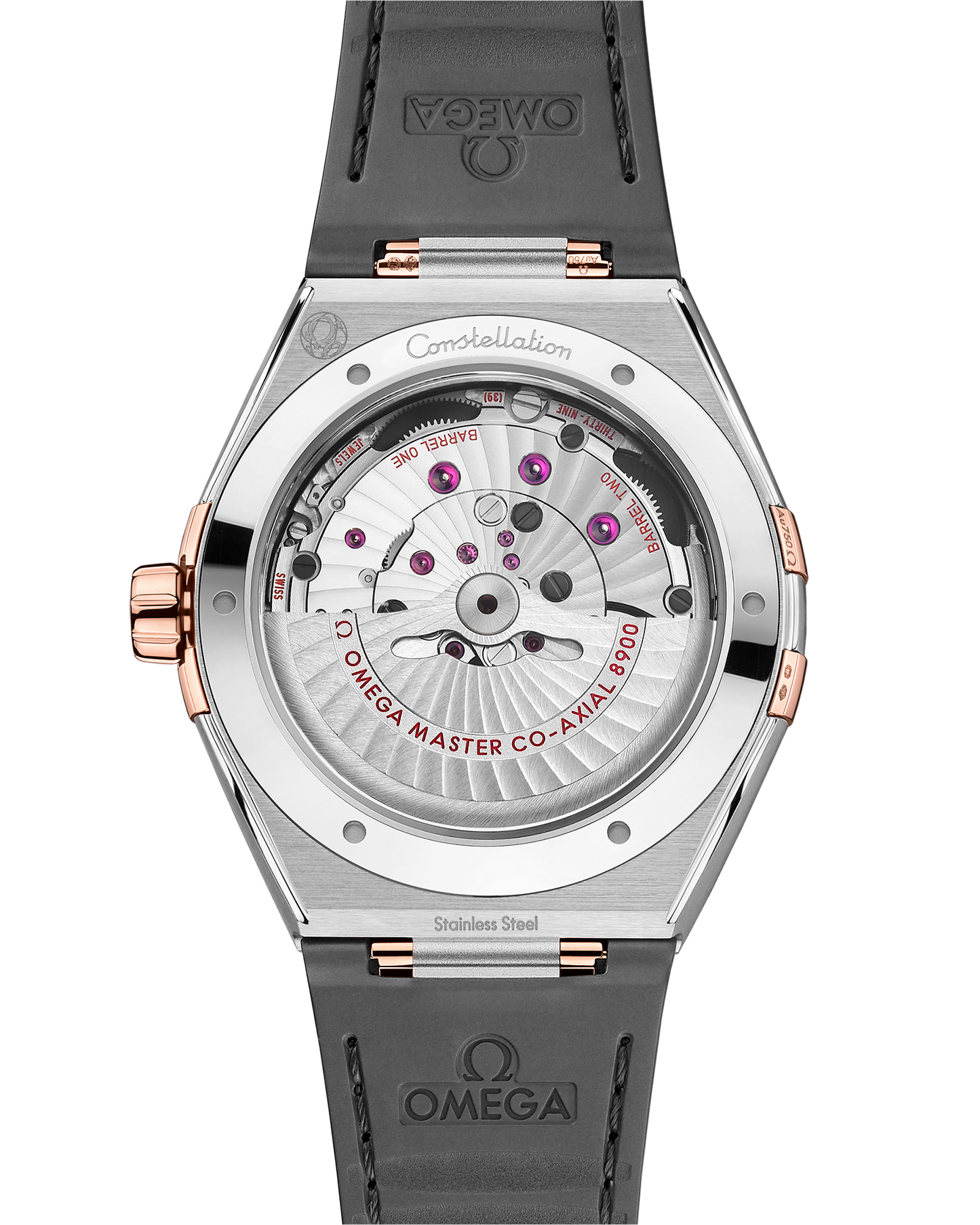 Constellation 41 mm, steel ‑ Sedna™ gold on leather strap