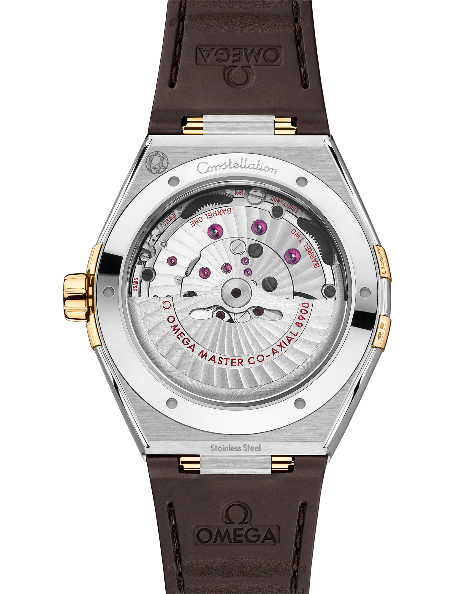 Constellation 41 mm, steel ‑ yellow gold on leather strap
