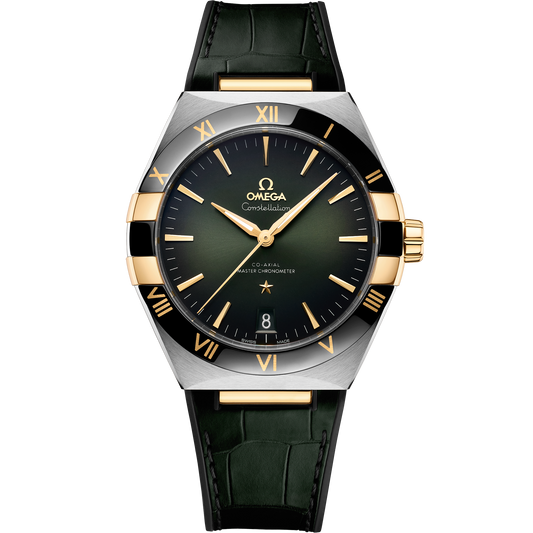 Constellation 41 mm, steel ‑ yellow gold on leather strap