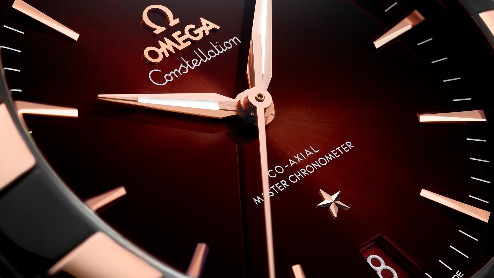 Constellation 41 mm, steel ‑ Sedna™ gold on leather strap