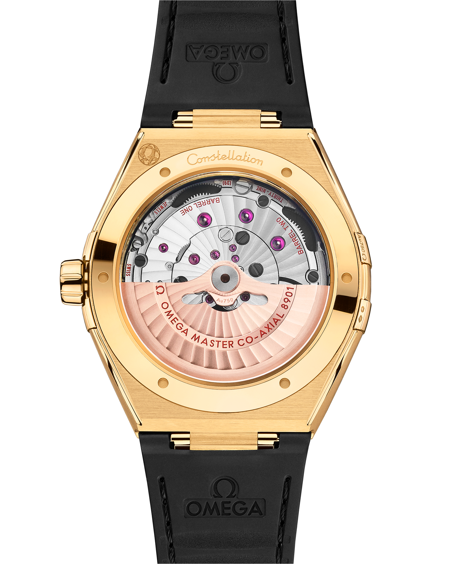 Constellation 41 mm, yellow gold on leather strap