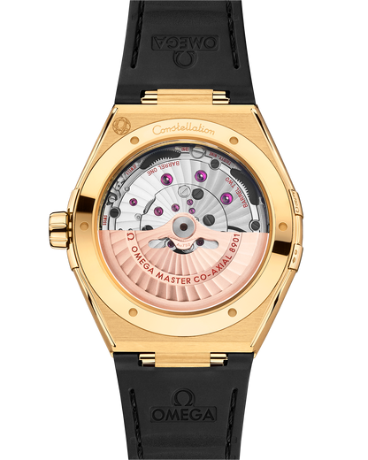 Constellation 41 mm, yellow gold on leather strap