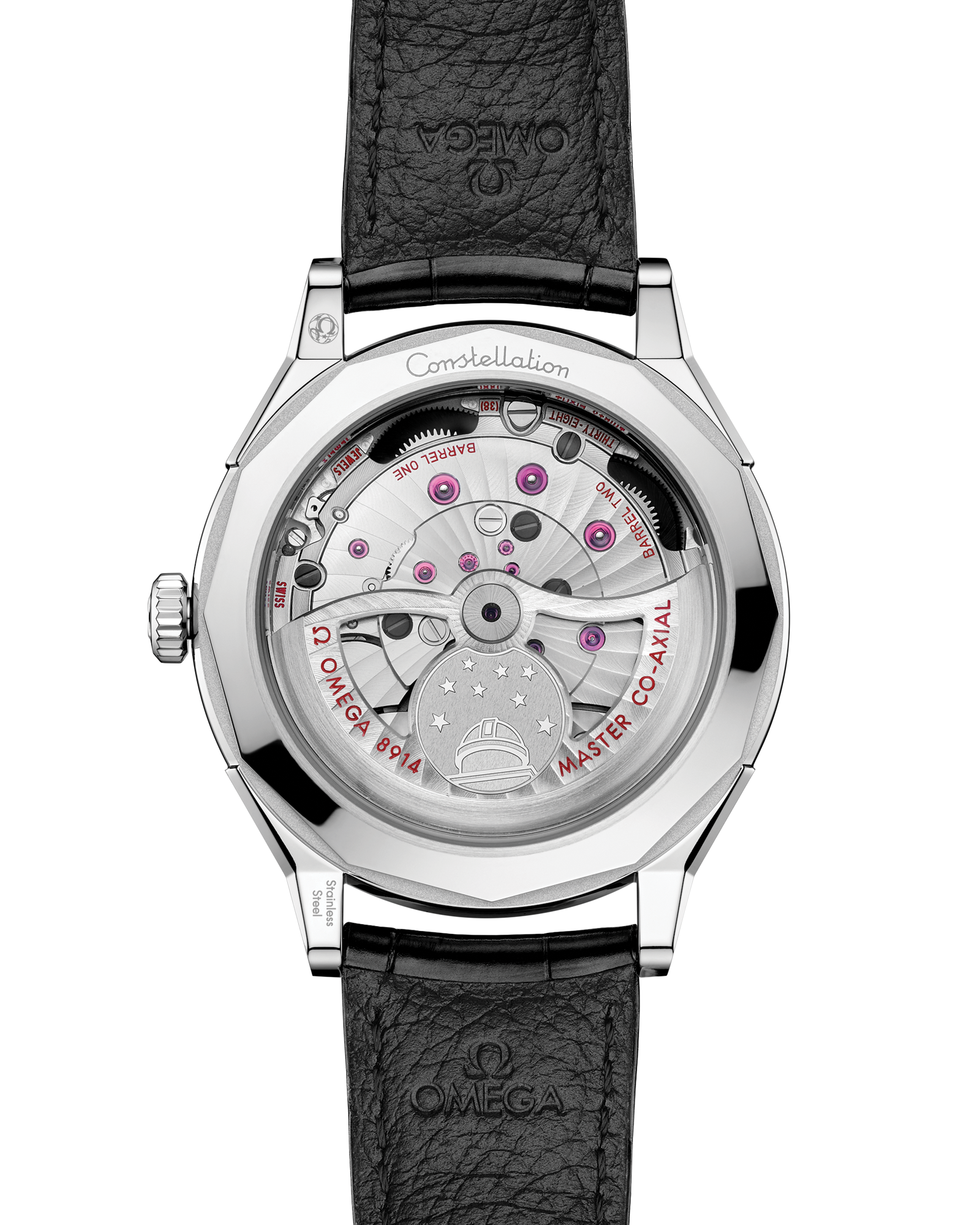 Constellation Observatory 39.4 mm, O‑MEGASTEEL on alligator