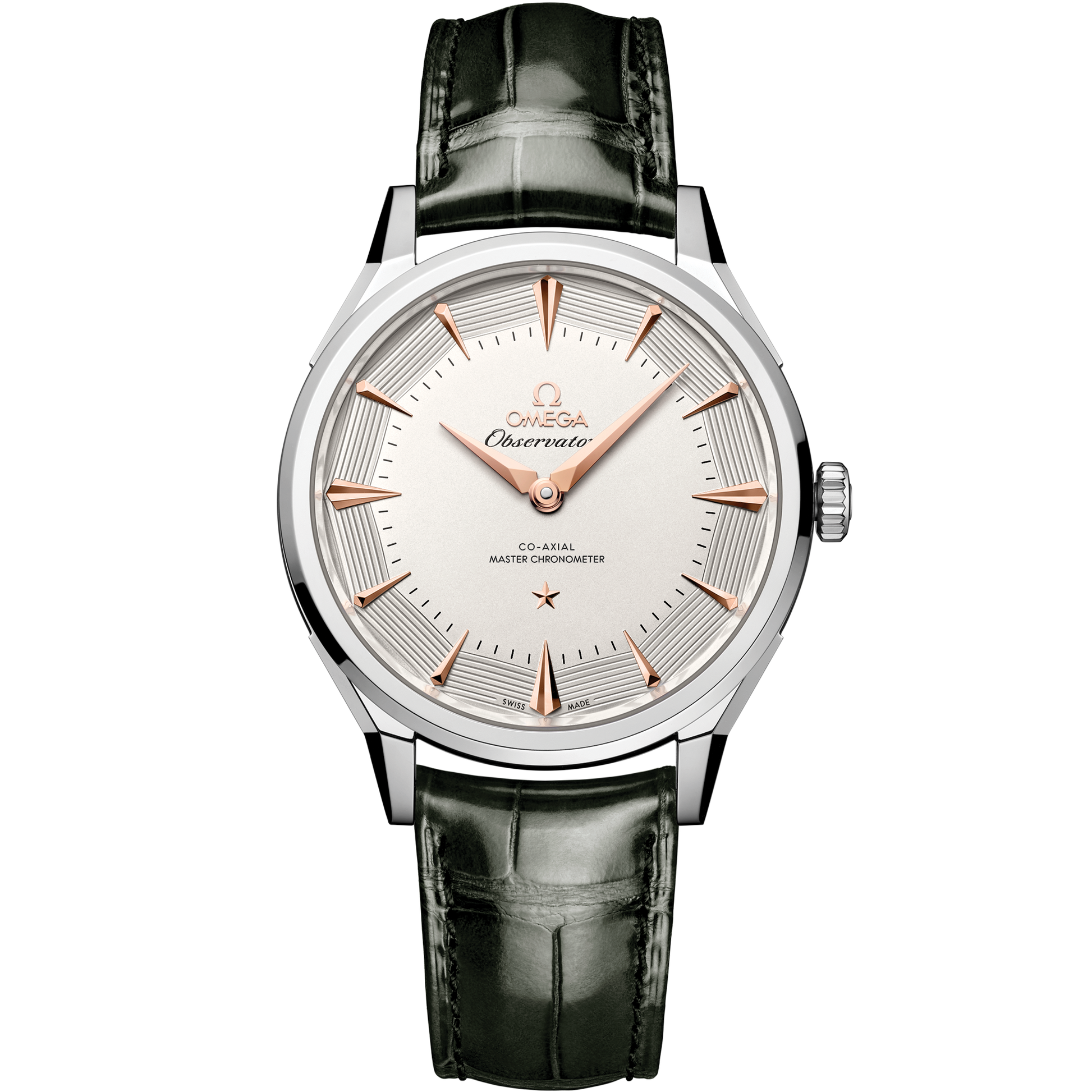 Constellation Observatory 39.4 mm, O‑MEGASTEEL on alligator